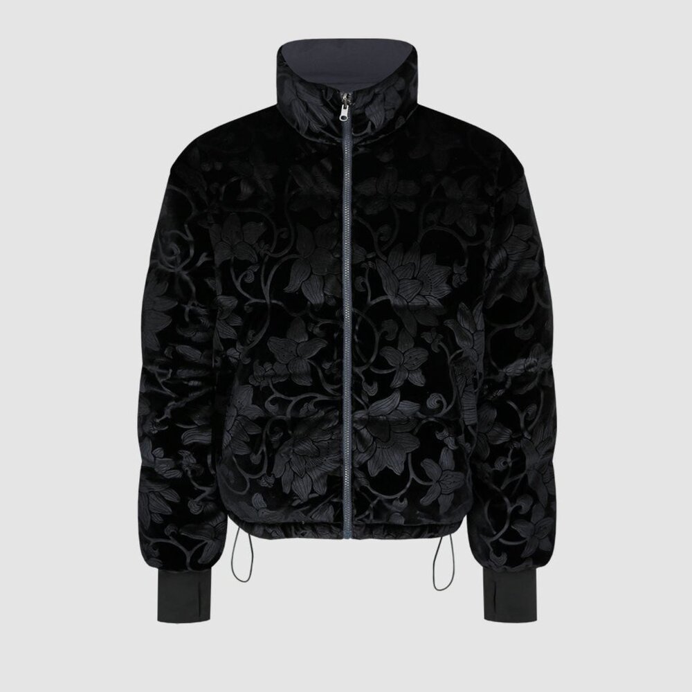 Sundae School Charcoal Burnout Pottery Puffer - Unisex